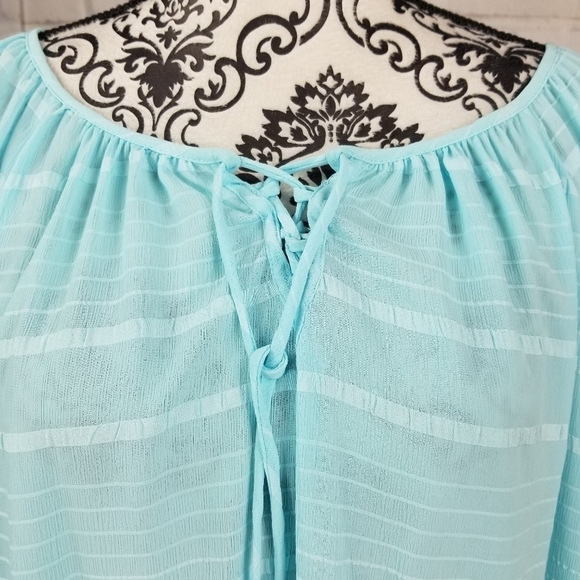 Avenue sz 22/24 long sleeve tassel lace front top - Picture 7 of 12